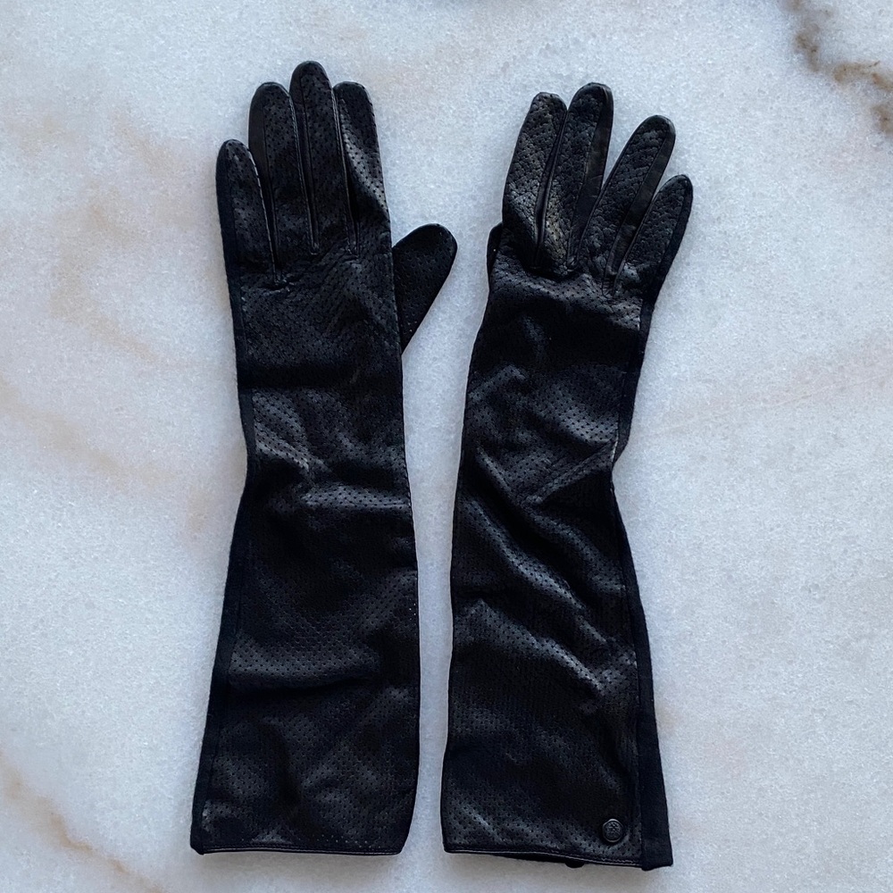 Vince Camuto Black Long Gloves